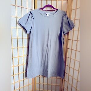 Nine West Gray Boxy Midi Dress